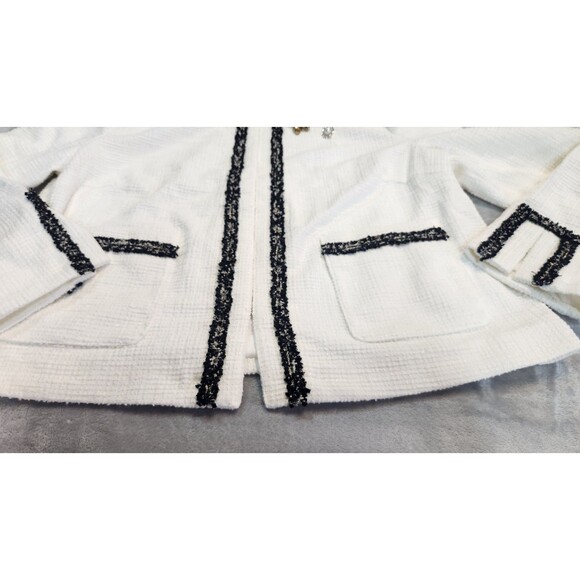 G by Giuliana Women's Large Cream Knit Tweed Cropped Blazer NWOT - Picture 2 of 8